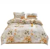 Bettwäsche -Sets Blumen -Duvet -Abdeckung für Doppelbett -Baumwoll -Quilterdecke mit 2pc Kissenbezug 4 Ebenen