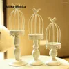 Mum Tutucular Ev Dekorasyon Aksesuarları Yaratıcı Kuş Kafesi Tutucu Demir Romantik Şamdan Bar Partisi Düğün Merkezi