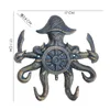 Haning Hook 4 ganci ganci in gambi a parete montata a forma di polpo a forma di ganci da gancio di colore blu gancio di celebrazione artigianale 240423