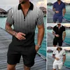 Treno masculino Fashion Summer Tracksuit Short Sleeve Circh Set Tree Coconut Tree 3D Roupas impressas 2 peças roupas de rua casual roupas de rua