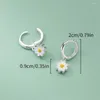 Boucles d'oreilles Stud Fashion Simple Blanc Daisy pour les femmes