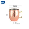 KLP Rose Gold Plated rostfritt stål Moskva Mule Mug Bar Gift Set 2 och 4 Factory Direct 169 Oz 240422