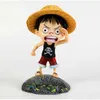 Actie speelgoedcijfers Anime One Piece Action Figuur Doll Monkey D Luffy Childhood grappige Q -versie Figurine schattig Collectible Model Desktop Ornament Toy