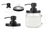 1 PCS Black Mason Jar Soop Dispensador tampas de ferrugem Proofla 304 Aço inoxidável Líquido de loção para a cabeça para cozinha e banheiro JA7009198