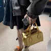 Totes Golden 2024 Woman Bag Shoulder Fashion Trend PU Girl Lady Bags Handbag Cosmetic Case Purses Tote Women's Hand For Women