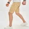 Letnie stylowe rozryte splicing mężczyzn Slim Fit Denim Shorts Street Style Straight Male Jean FivePoint Pants 240430