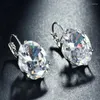 Boucles d'oreilles en peluche 2024Drop Femmes Crystal Tempérament multicolore La mode zircon brillante assister à un banquet