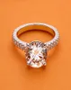 Ainuoshi 3 Karat Round Cut -Verlobungsring für Frauen Weißgold 925 Sterling Silber Jubiläum Ring Ehering Y2001069716599