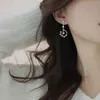 Bengelen kroonluchter Koreaanse trend asymmetrische holle maan kwastje drop oorbellen voor vrouwen prachtige zirkon opaal oorrang bruiloft sieraden verjaardag cadeau