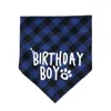 Appareils pour chiens 1pc Pet Party Decoration Set Birthday Triangle Scarf Chapeau à nœud
