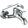 Grifos de lavabo de baño grifos cuencos de cuenca montada en la pared agua fría caliente boquilla de dos agujeros toque de baño triple válvula bañera hardware de grifo de ducha