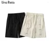 Herren Shorts Una Reta Sommer Männer 2024 Streetwear Retro chinesischer Stil Harajuku Plus Size Lose Casual Man