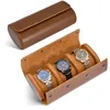 Watchboxen Roll Travel Case-1/2/3 Slotopslag en organisator-beveiliging met innovatieve verwijderbare kussens Solid Dividers