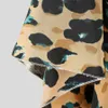 Fashion Leopard Chiffon Bikini Cover Up Summer Beach Swimsuit Sun Protection Blouse Cape Loose Smock 240420