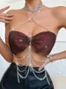 Tanks de femmes sexy Voir à travers la ramine corset top top femme d'été fishnet plage bikini tops femme 2024