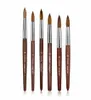 1pc Kolinsky Sable Acrylpinsel UV Poly -Extension Builder Pinsel Professionelles Flüssigpulver Round Holz Nägel Art Pen Fzyl7533255