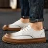 Casual Shoes Zftl Men's Oryginalny skórzany luksusowy człowiek trampki gradient brytyjska biznesowa platforma wypoczynkowa