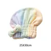 Serviette à cheveux sec en microfibre avec bonnet de douche à bowknot super absorbant à séchage à séchage accessoires de bain pour femmes pour femmes en velours corallien