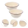 Ensembles de vaisselle 2 PCS ENAMEL BOLL RETRO BASIN CUISINE ENAMELLAYAGE MÉLANCHE SALADE VINTAGE À L'OLICIAGE