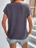 Frauen Tanks Frauen Sommer-Strick-T-Shirt Solid Farbe Lose kurze Ärmel Tops Freizeitpullover für Streetwear-Ästhetik Grunge Kleidung