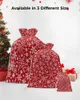 クリスマスの装飾スノーフレークレッドキャンディーバッグサンタギフトバッグホームパーティー装飾クリスマスリネンパッキング用品