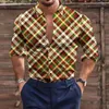 Chemises habillées pour hommes 2024 Christmas Designer Coded Shirt Top Bouton à manches longues Casual Outdoor Plaid Elk Snowman