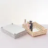 Boîtes de rangement KX4B MAQUILAGE Plateau Crystal Cosmetic pour le mariage Home Vanity Decorating Fruit Cake Candy Bijoux