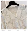 Arbeit Kleider hohl aus langen ärglichen Strickjacken Quasten -Mesh Camisole Kleid Sonnenschutz Hemd Zwei -Stück