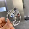 Дизайнерские часы женщин высшего качества женского браслета Serpentn с Dimond Relojes Snake Watch Классический материал из розового золота из розового золота циркон алмаз процесс инкрустации Montre