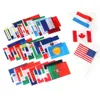 Bandeiras nacionais bandeiras de 200 países ou regiões em todo o mundo feitas de material de poliéster de 14 * 21 cm com postes de plástico 240425