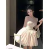 Vestidos casuais Lolibook 2024 Mulheres Vestido de aniversário de verão feminino Strap One Piece Mini Ballet da noite coreana
