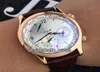 High Quality Master Control Q1522420 Power Reserve White Dial Automatic Mens Watch Rose Gold Leater Strap Cheap New Gents Watches1965286