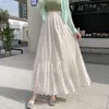 Юбки винтажная сетчатая кружевная юбка эластичная вышиваемая вышива
