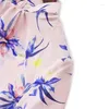Blouses pour femmes Birdtree Stand Neck Long Sleve Imprimé réelle chemise de soie naturelle pour les femmes Elegant Office Ol Blouse 2024 Spring Top T41623QM