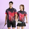 Table Tennis Jersey Hommes Femmes Sport à manches courtes Sport 3D Print Badminton Couple Ping Pong Shirt Designs d'été 240430