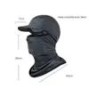 Sunscreen Face Cover Sun Hood Hat UV Protection Ice Silk Headgear for Men Women Cycling Climbing Running Riding 240416