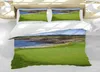 Couvrette de couette à literie Ensemble de 3 pièces Set 9th Hole at Pebble Beach Golf Links in Monterey Home Luxury Soft Couperceptor Cover Twin2849376015