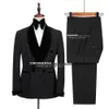 Glitter rode pailletten heren pakken bruidegom bruiloft smoking tuxedo dubbele borsten blazer formele zakelijke prom jurk 2 stuks 2 stuks Traje de hombre 240426