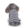 Hondenkleding Cartoon Stripe Pyjamas Pomeranian Shirt Pet voor kleine grote honden Cat jumpsuit pyjama schattig slaapkleding chihuahua