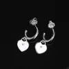 T-Heart Charm Earrings Love Stud Earrings 925 Silver Sterlling smycken Desinger Women Valentines Day Party Gift Original Luxury Branda5ad