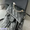 Luxury Bag Women Flap Designer Bag Caviar Leather Backpack Diamond Lattice Vanity Case Handbag Outdoor Travel Crossbody Shoulder Bag Po Tpxh
