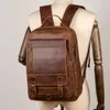 Backpack Men's Crazy Horse Horse Leather ombro