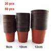 Plantadores vasos de seção fina seção de flor Plástico Caixa de cultivo Bandeja resistente a queda para plantas de jardim domicílio Transplante de berçário de vasos de plantas de flores D4