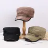 Radsportkappen Männer Armee Denim Baseball Cap Baumwollkadetthut Militär atmungsaktivem flach verstellbar