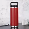 Nieuwe 18oz waterflessen Handschepen roestvrijstalen beker 11 kleuren dubbele muur vacuüm bier ketel kolven buiten camping sportflessen drinkware fy5926 0502