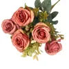 Fleurs décoratives Options de fleurs artificielles abordables Réaliste longue durée pour le mariage El Decoration 7 Heads Garden
