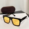 Квадратные солнцезащитные очки 0711 Черный дым Фаусто солнцезащитные очки для мужчин, бокалы, летние оттенки солнечные солнечные солнечные луны де Солейль UV400 Очеитель