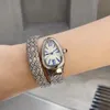 Дизайнерские часы женщин высшего качества женского браслета Serpentn с Dimond Relojes Snake Watch Классический материал из розового золота из розового золота циркон алмаз процесс инкрустации Montre