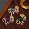 Brooches Muylinda Lion coloré broche broche en métal Rignestone Lions verts violets accessoires de vêtements de mode classiques