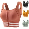 Behas 2024 Front Zipper Sport Bra Dames Running -Proof geen stalen ring verzameld Back Underwear Fitness Quick Drying Yoga Vest